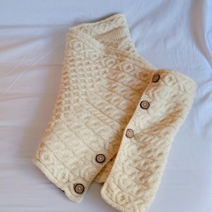 Original Irish Wool Scarf with Buttons